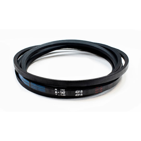 D&D A147 Classical V-Belt, 149 in Outside Length, 1/2 in Top Width, 1 Ribs A147